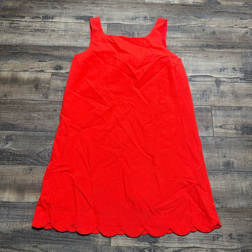 Kate Spade x Target Red Sleeveless Dress with Scalloped Hem Women's Size Small
